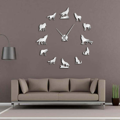 DIY Wall Clock  | Wolf | 19'' - 37'' | AWC018