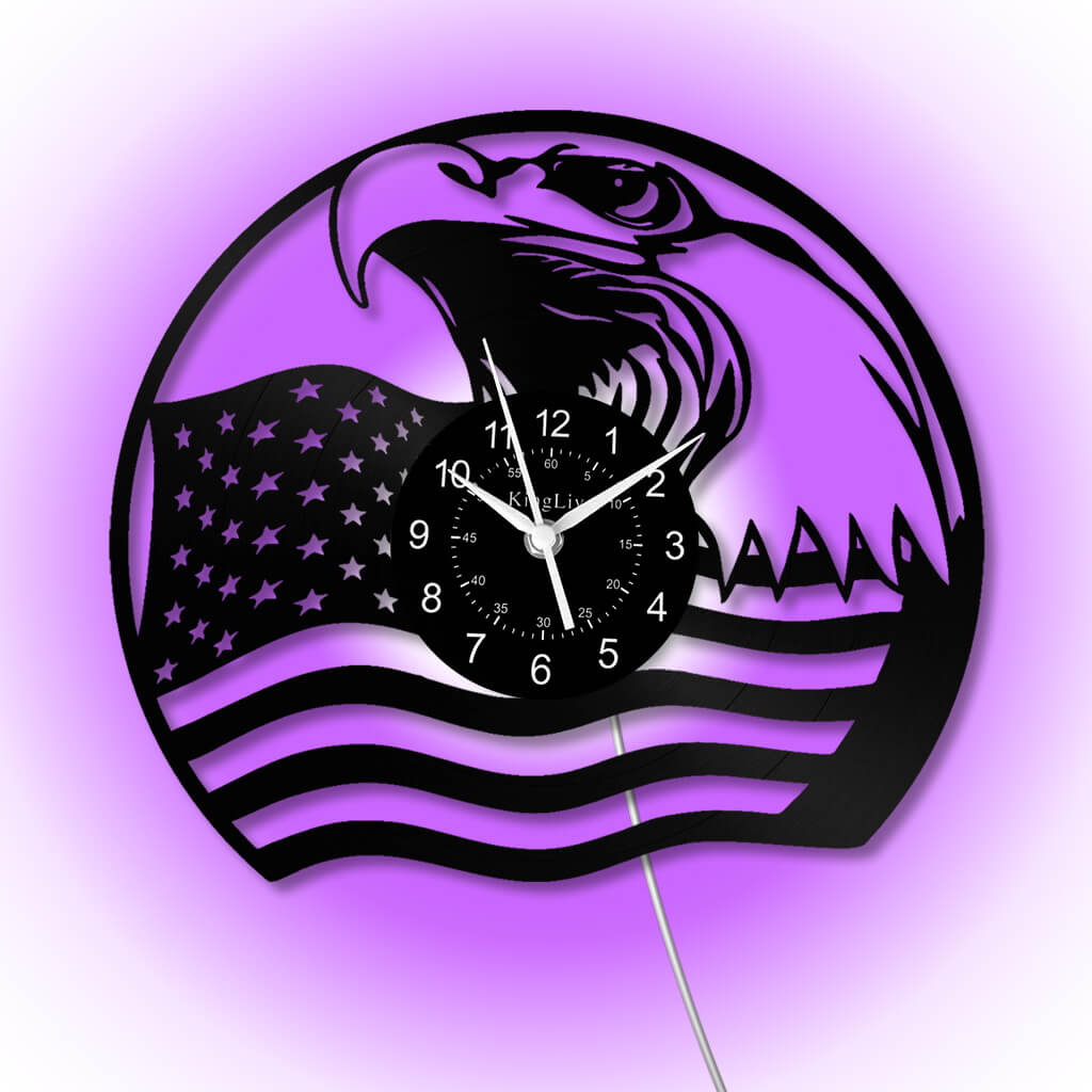 LED Vinyl Wall Clock | Eagle | 12''