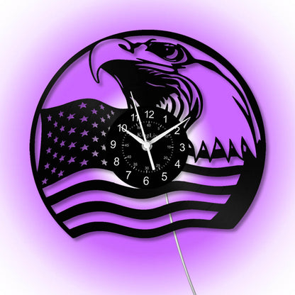 LED Vinyl Wall Clock | Eagle | 12''