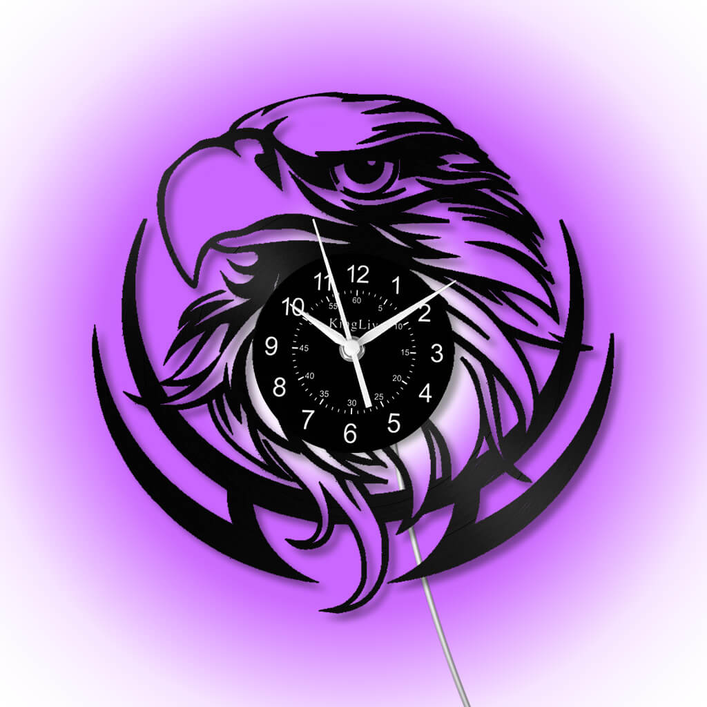 LED Vinyl Wall Clock | Eagle | 12''