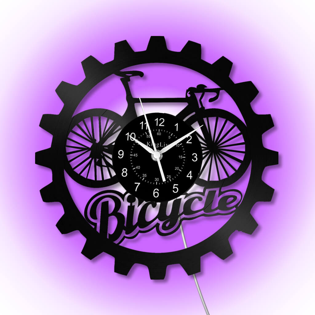 LED Vinyl Wall Clock | Bicycle | 12'' | 0258WPB
