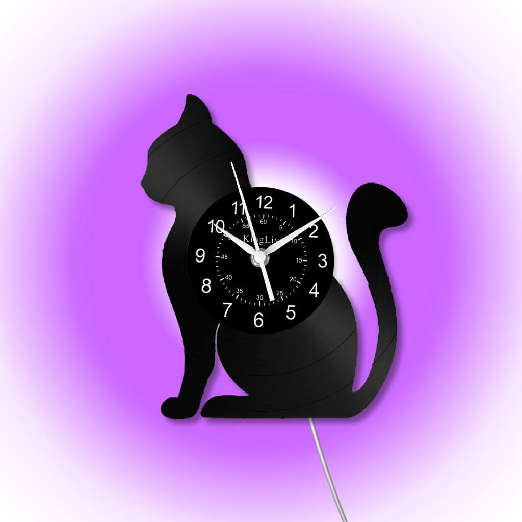 Vinyl Wall Clock | Cat | 12''