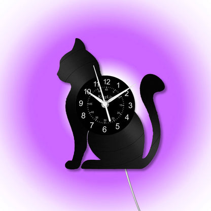 Vinyl Wall Clock | Cat | 12''