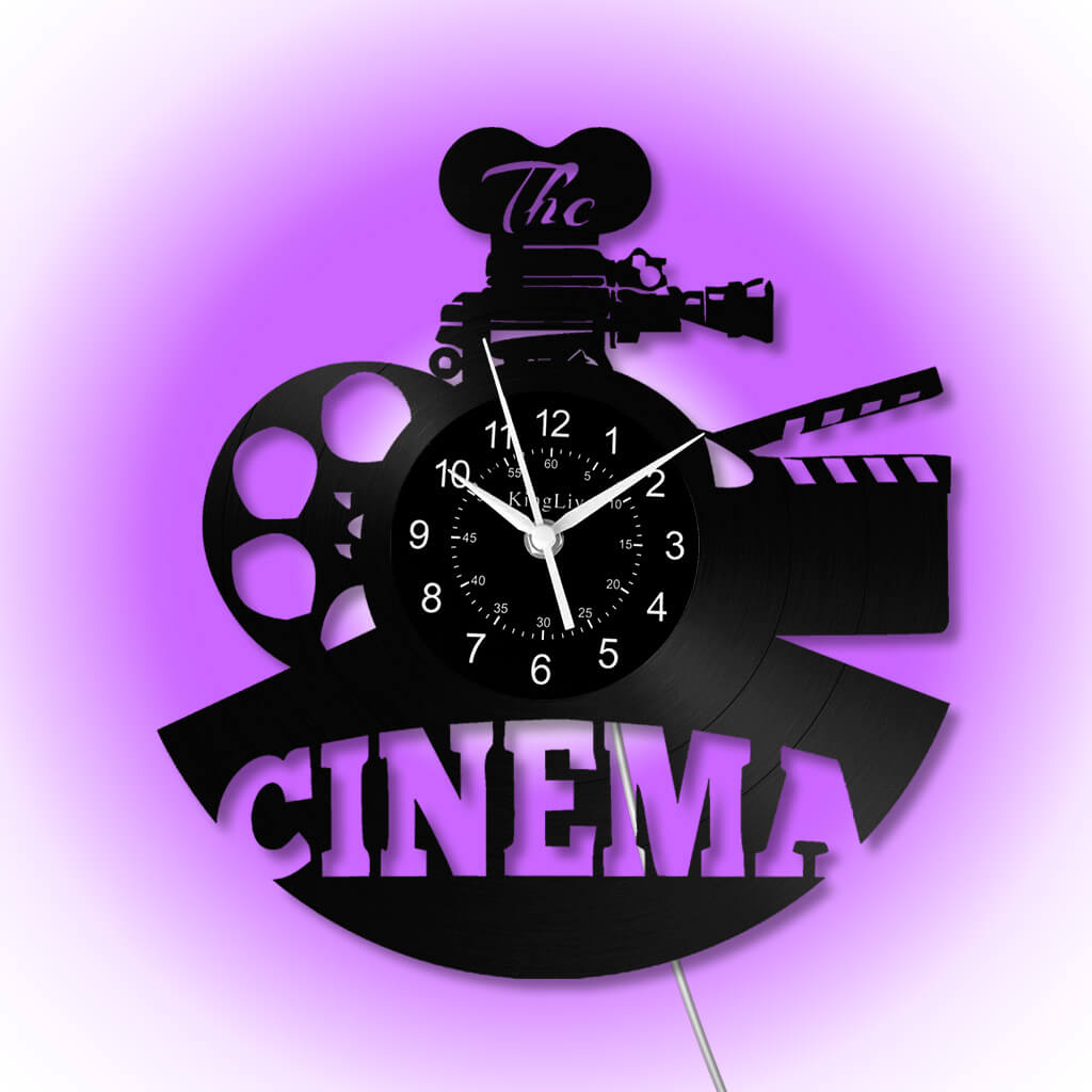 LED Vinyl Wall Clock | Cinema | 12'' | 0237WPB