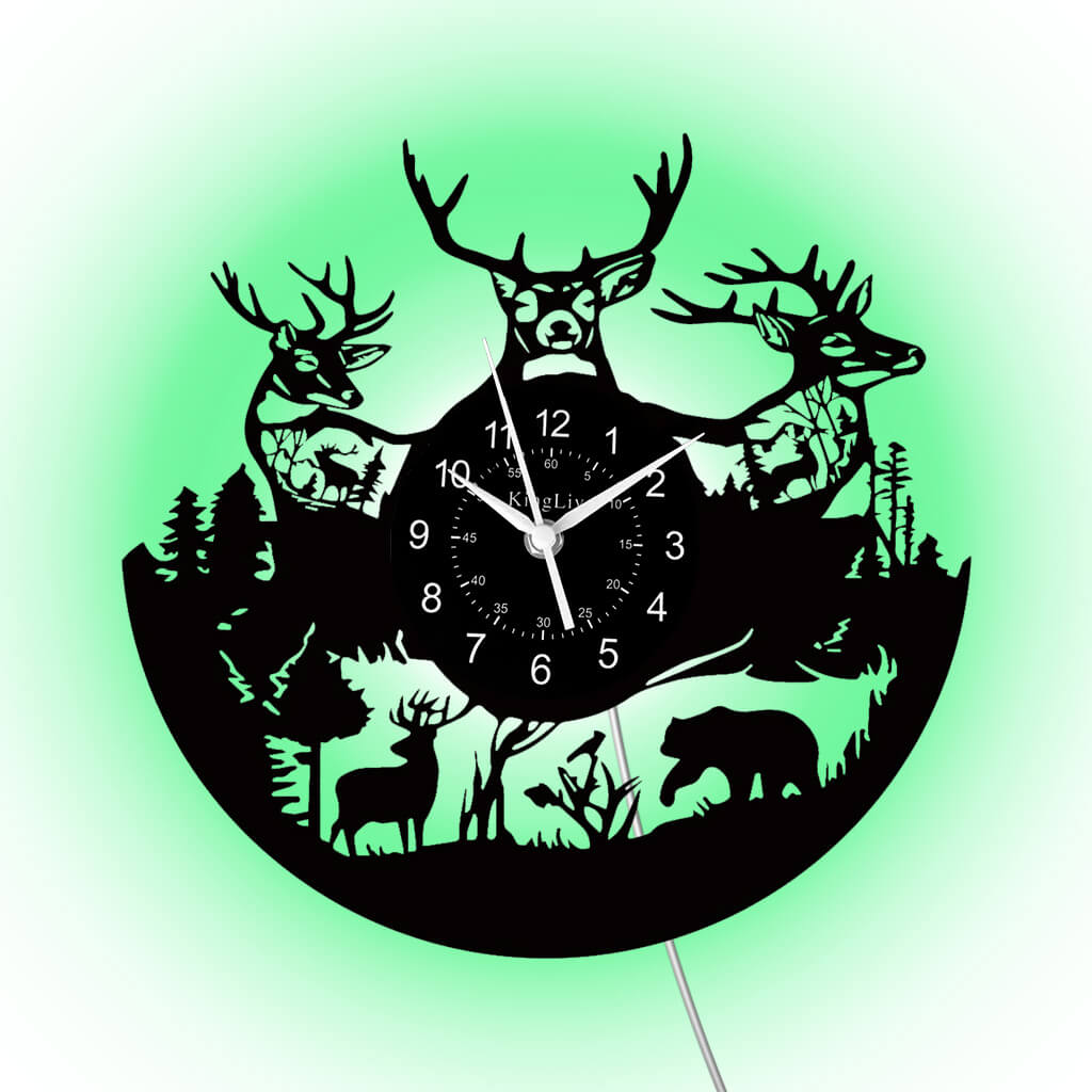 LED Vinyl Wall Clock | Deer