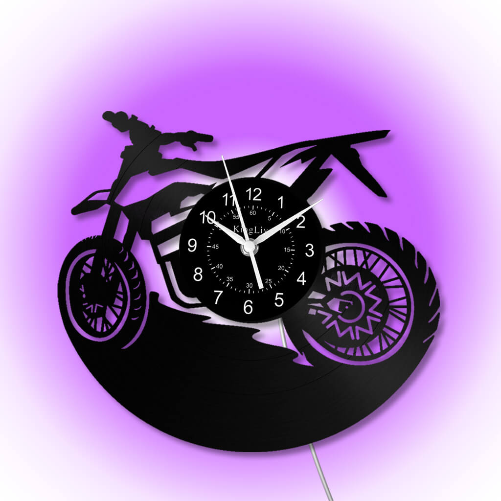 LED Vinyl Wall Clock | Dirt Bike | 12'' | 0217WPB