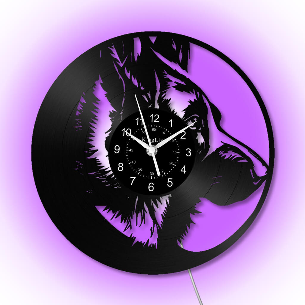 LED Vinyl Wall Clock | German Shepherd Dog | 12'' | 0240WPB
