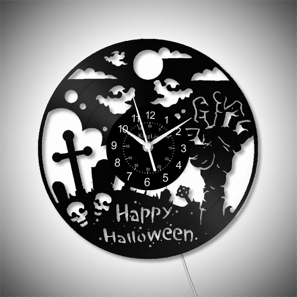 LED Vinyl Wall Clock | Halloween | 12''