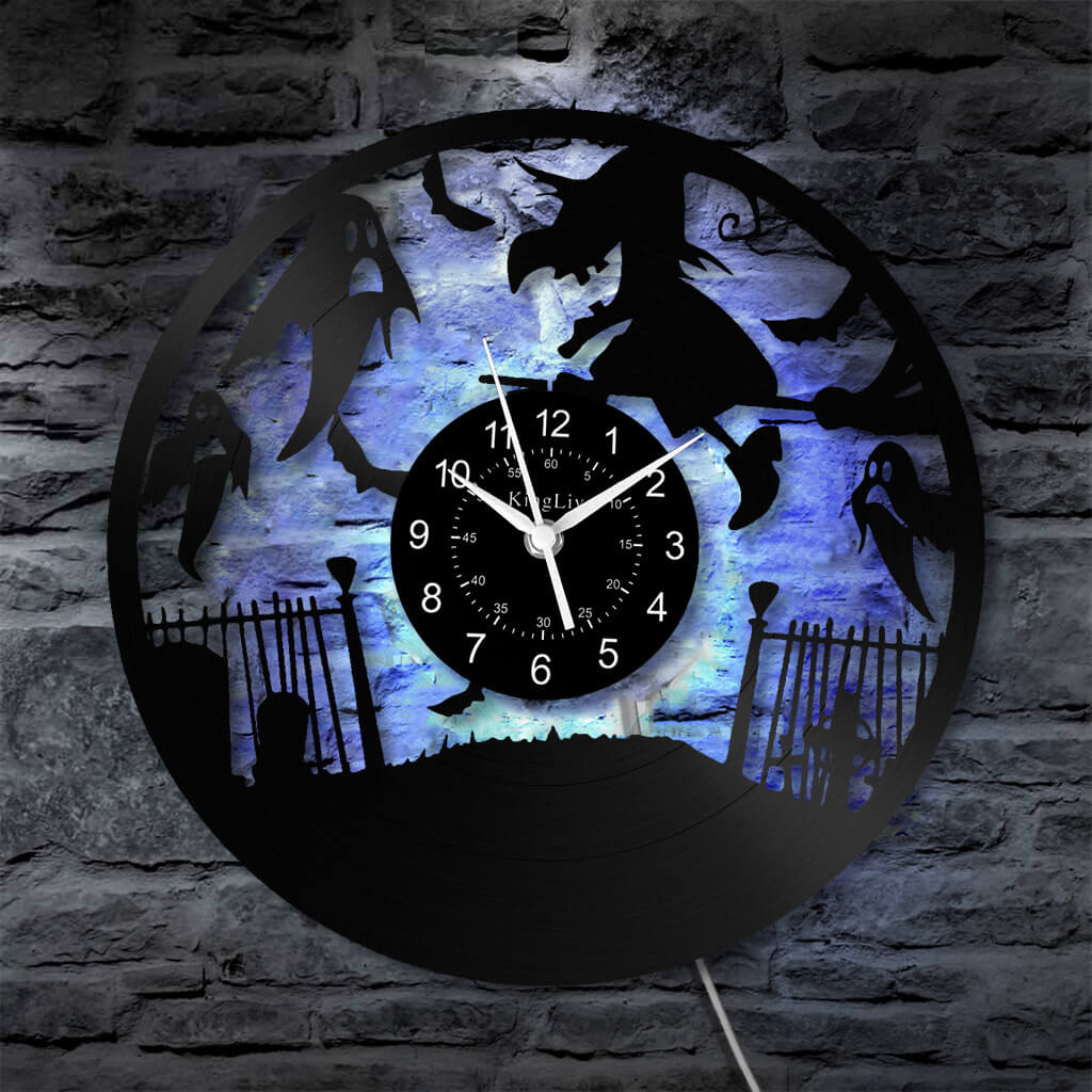LED Vinyl Wall Clock | Halloween | 12''