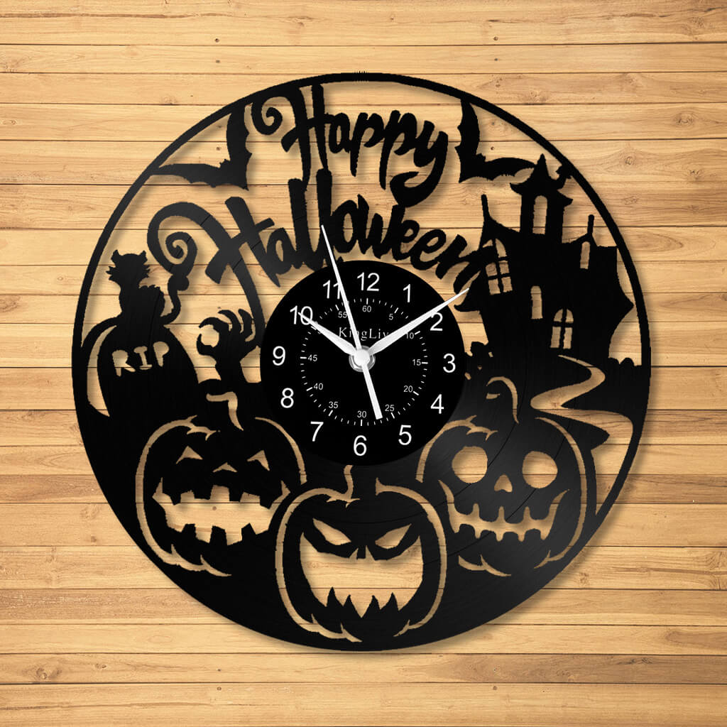 LED Vinyl Wall Clock | Halloween | 12''