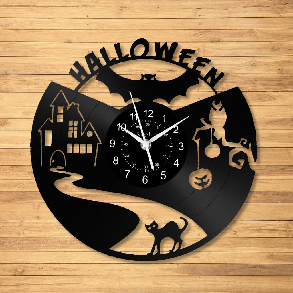 LED Vinyl Wall Clock | Halloween | 12''