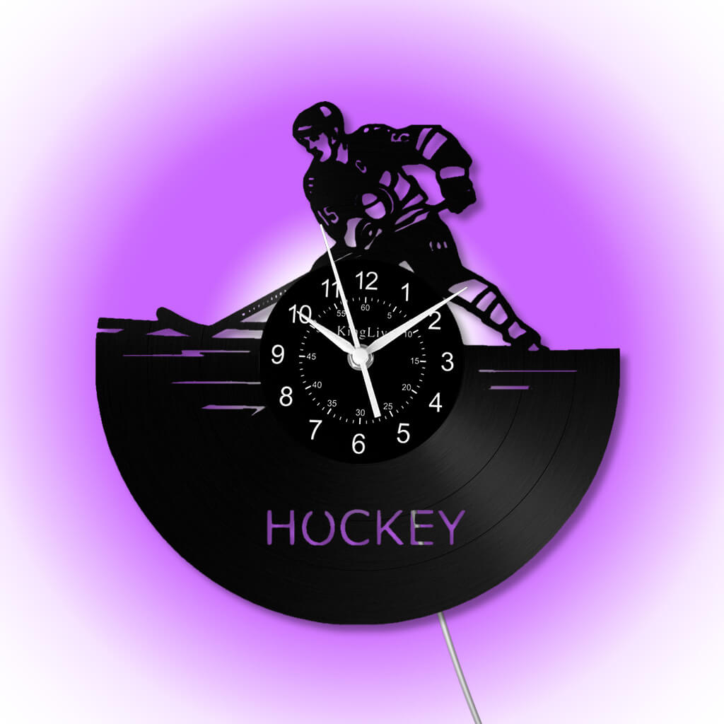 LED Vinyl Wall Clock | Hockey | 12''