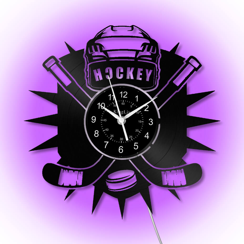 LED Vinyl Wall Clock | Hockey | 12''