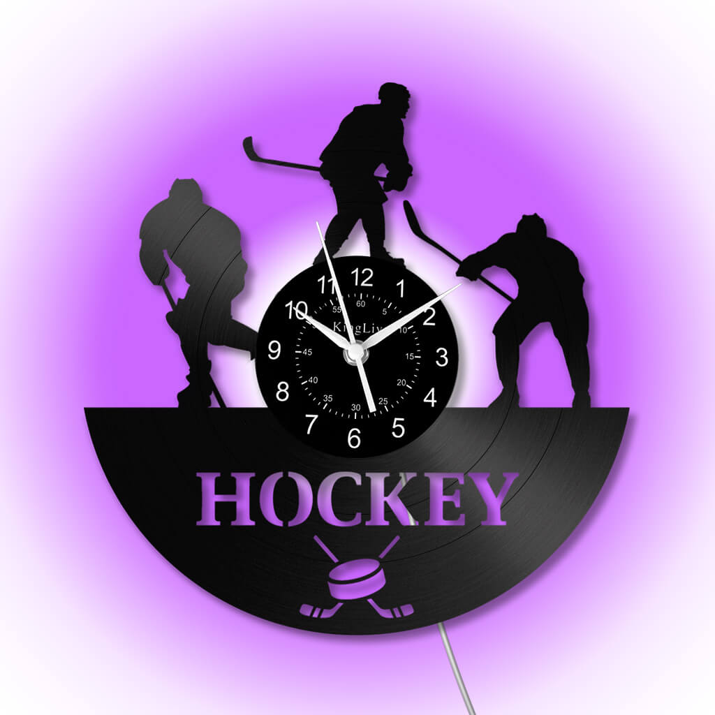LED Vinyl Wall Clock | Hockey | 12''