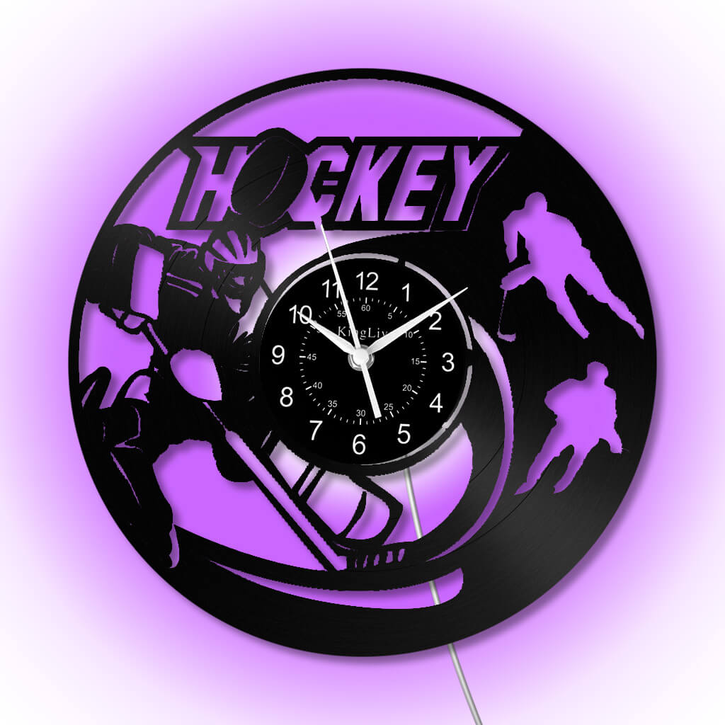 LED Vinyl Wall Clock | Hockey | 12''