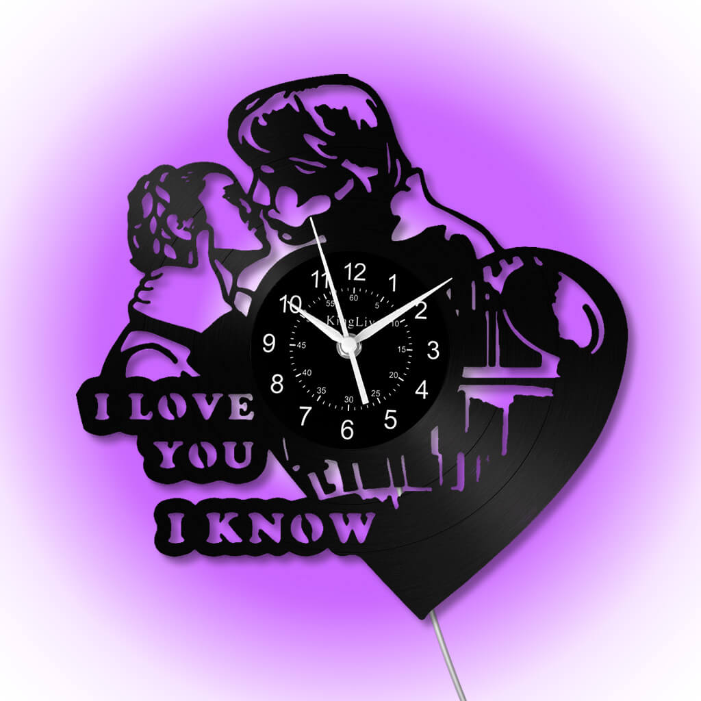 LED Vinyl Wall Clock | I Love You | 12'' | 0218WPB