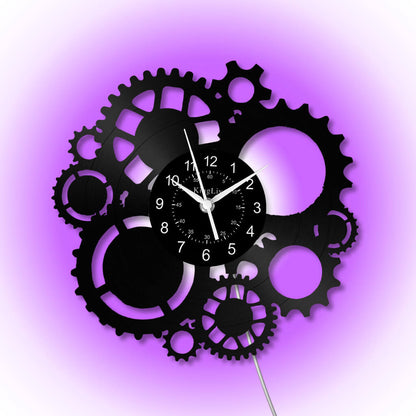 LED Vinyl Wall Clock | Steampunk | 12'' | 0022WPB