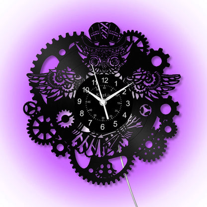 LED Vinyl Wall Clock | Owl