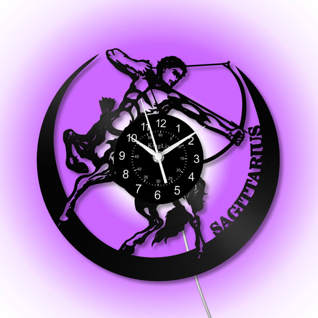 LED Vinyl Wall Clock | Sagittarius | 12'' | 0285WPB