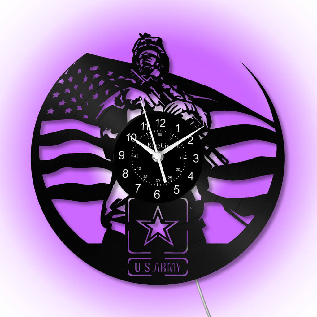 LED Vinyl Wall Clock | US Army | 12'' | 0274WPB