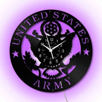 LED Vinyl Wall Clock |  United States Army | 12'' | 0276WPB