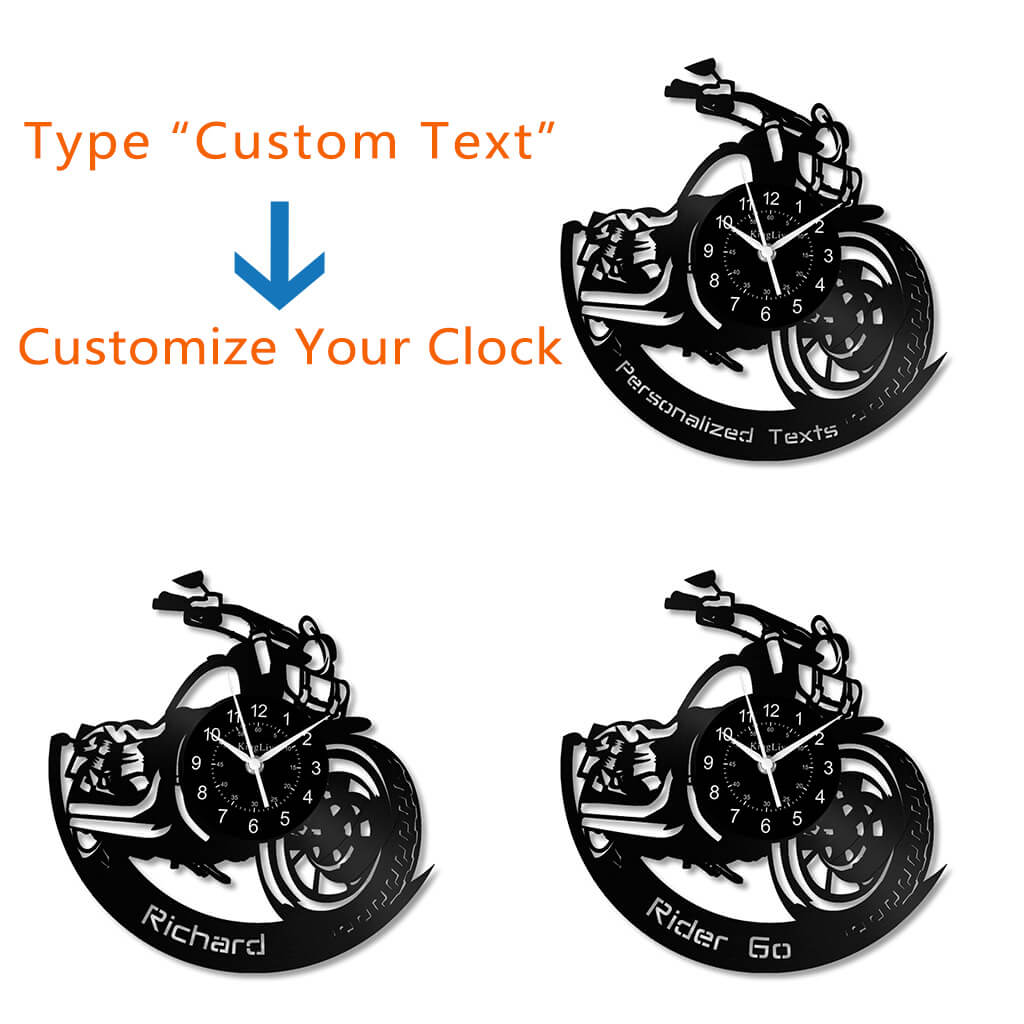 LED Vinyl Wall Clock | Dirt Bike | 12'' | 0217WPB